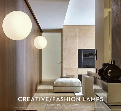 LED Milk White Globe Glass sconce light