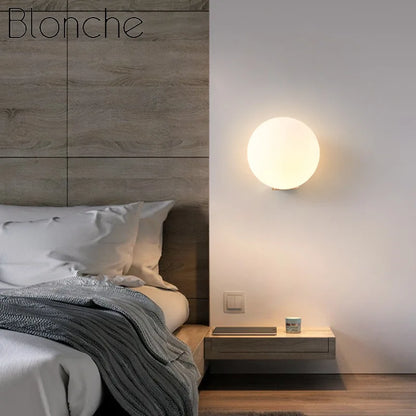 Nordic white double/single sphere sconce light