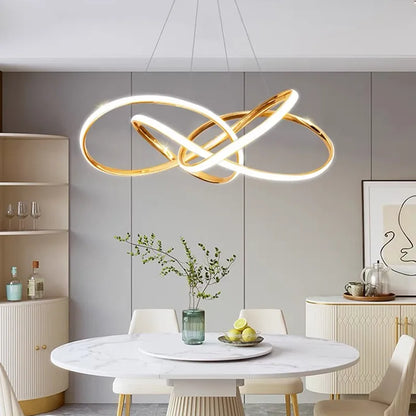 Led Geometric Line Chandelier Lighting