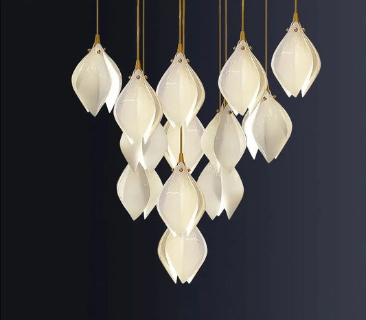 Ceramic Magnolia pendent light