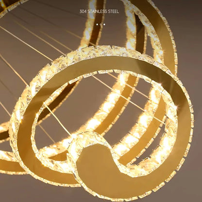 Led swirl Chandeliers