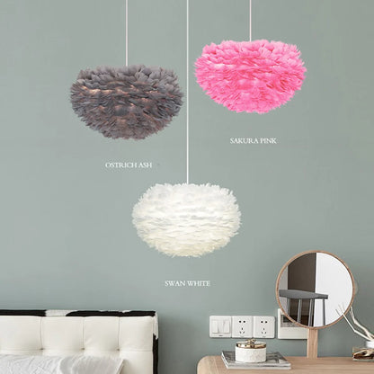 Feather Hanging pendent light