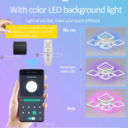 Led square ceiling Chandelier