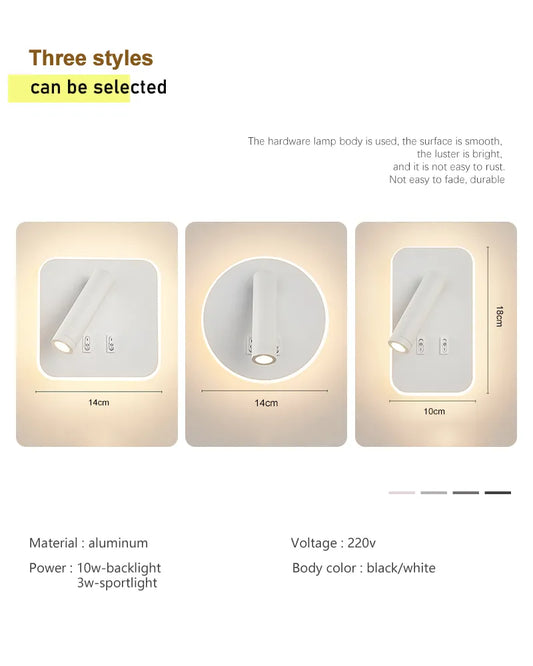 350 Degree adjustable sconse light