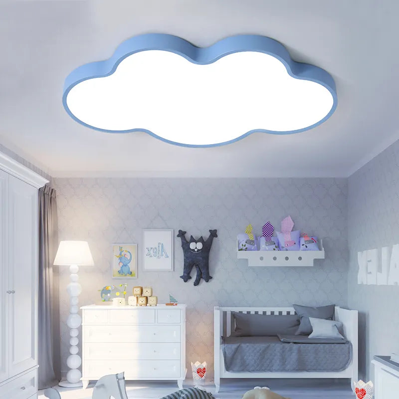 Luces Led de techo en forma de nube, lámpara de techo Multicolor para habitación de niños, candelabro de dibujos animados para dormitorio, lámparas de guardería y guardería