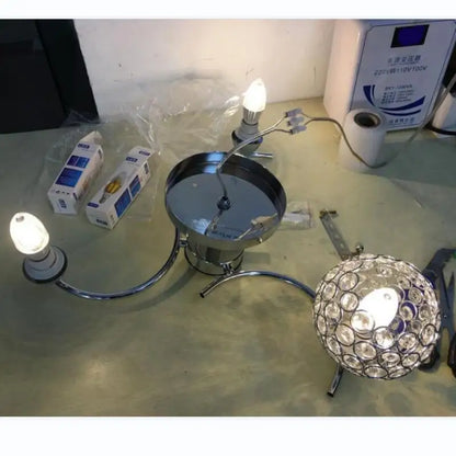 Led Modern three light sources crystal pendent