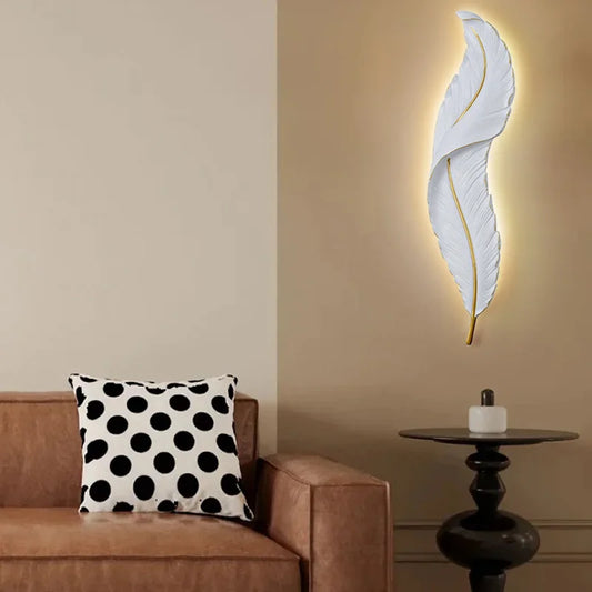 Nordic Modern Creative Feather Led sconce