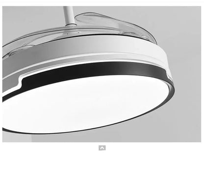 Ventilador de techo con luz, control remoto, control de pared, comedor, sala de estar, ventilador Invisible con aspas, lámpara led, ventiladores de techo modernos