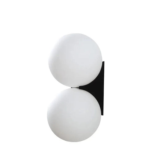 Nordic white double/single sphere sconce light