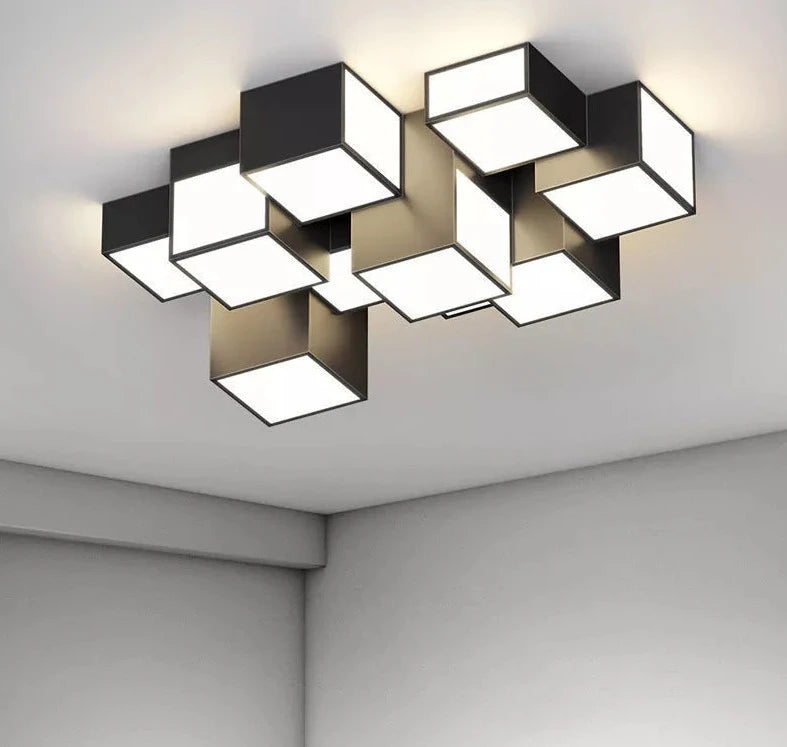 Remote control Dimming Black/ White New Modern LED light