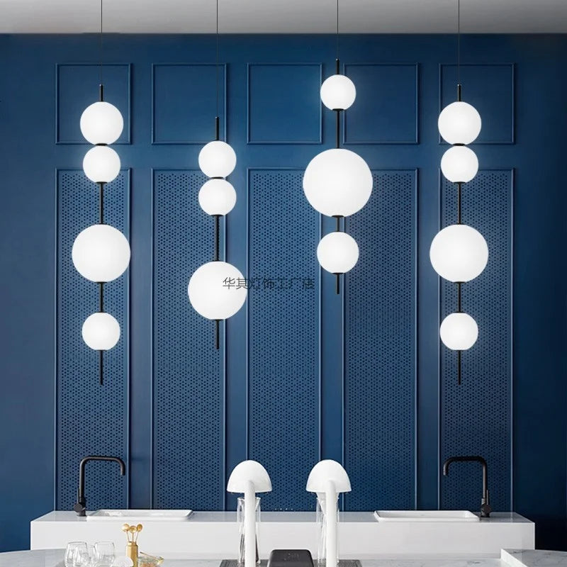 Lámparas colgantes LED modernas, accesorio de iluminación colgante para restaurante, luces colgantes de calabaza, cafetería, Bar, dormitorio, cocina, comedor, decoración de vidrio