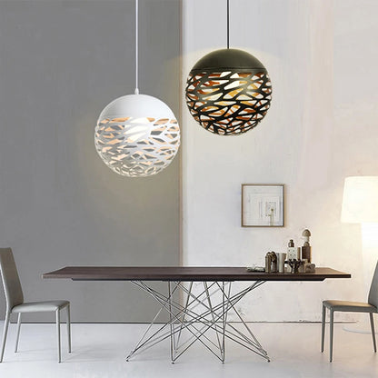 Led metal Hollow contemporary pendent light
