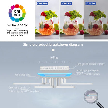 Led square ceiling Chandelier