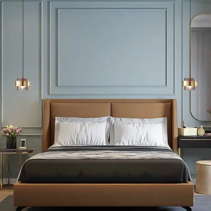 Lámpara colgante de cristal moderna, accesorio de iluminación de suspensión para restaurante, cafetería, pantalla de cristal de hierro forjado dorado, luz colgante creativa