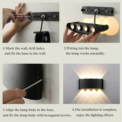 Aluminium LED Waterproof IP65 Interior sconce light