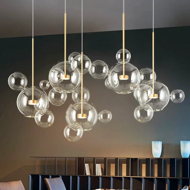 LED Mickey Bubble Glass chandelier