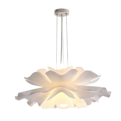Nordic Led white camellia Chandelier