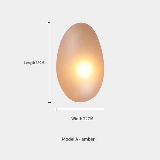 Nordic pebble Color Glass LED sconce light