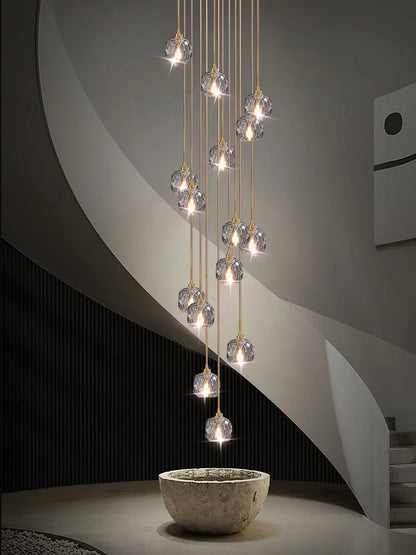 Villa LED Staircase Chandelier
