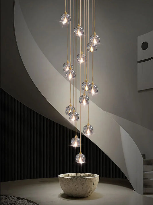 Villa LED Staircase Chandelier