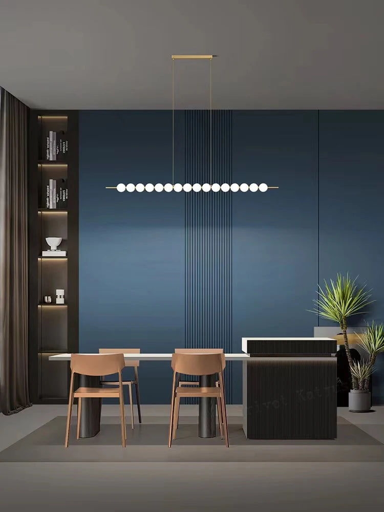 Magic bean All Copper White Ball Lusters Hanging chandelier