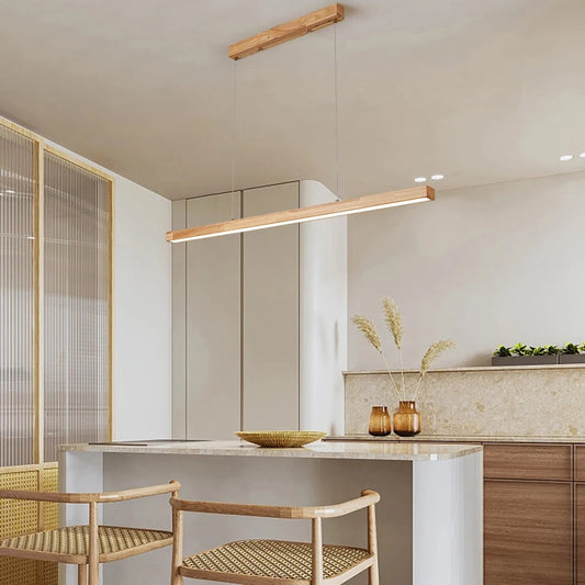 Nordic Simple modern minimalist wooden linear light