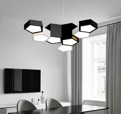 Remote control Dimming Black/ White New Modern LED light