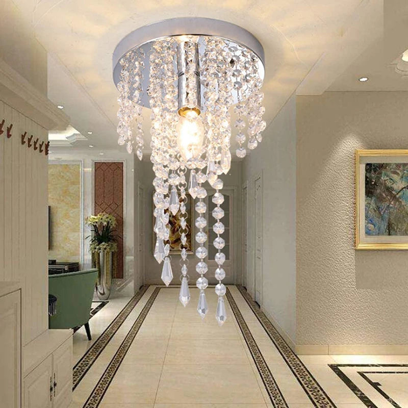 Lámpara LED de cristal, lámpara de techo moderna y lujosa, Lustre nórdico para dormitorio, sala de estar, comedor, restaurante, decoración del hogar, bombilla E14