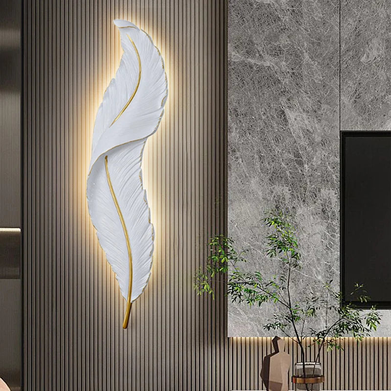 Nordic Modern Creative Feather Led sconce