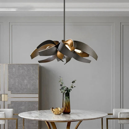 Candelabro LED postmoderno para restaurante, candelabro largo creativo para sala de estar, arte del hierro, candelabro decorativo de lujo para bar