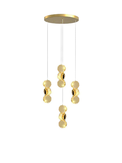 Led Gold Designer Modern Loft Crystal Chandelier