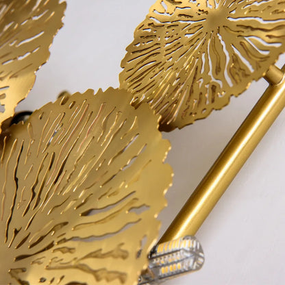 Nordic Gold Lotus Leaf LED Sconce Light