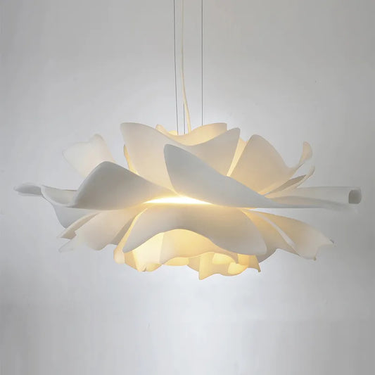 Nordic Led white camellia Chandelier