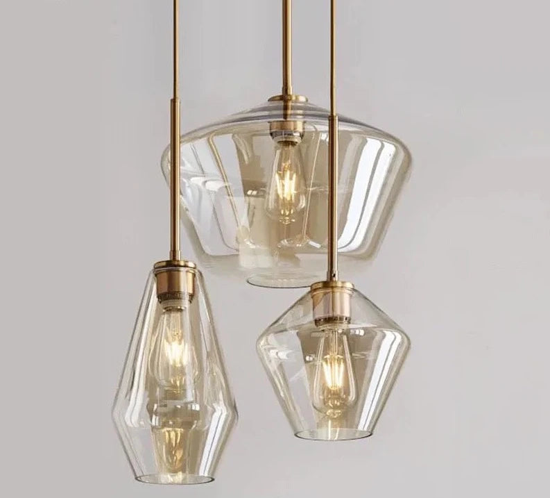 Luces colgantes de cristal LED modernas, accesorios de cocina, lámparas colgantes, mesa de dormitorio, comedor, accesorios de iluminación, restaurante, sala de estar