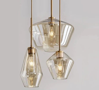 Luces colgantes de cristal LED modernas, accesorios de cocina, lámparas colgantes, mesa de dormitorio, comedor, accesorios de iluminación, restaurante, sala de estar