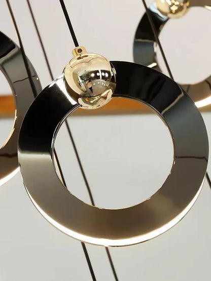 LED stair case rings Chandelier