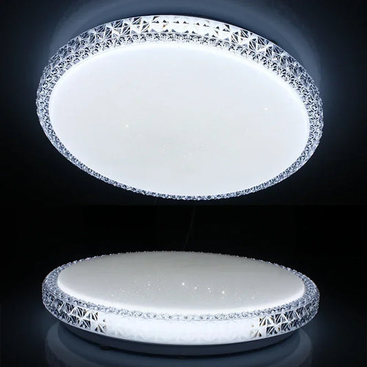Lámpara de techo LED de Color regulable con diseño de diamante moderno, luz blanca/cálida de 90/200W, decoración de iluminación para el Interior del hogar Simple para dormitorio