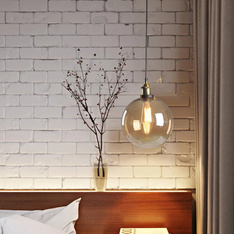 Nordic American Style Industrial Vintage Glass pendent light