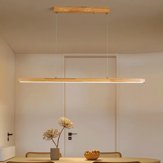 Nordic Simple modern minimalist wooden linear light