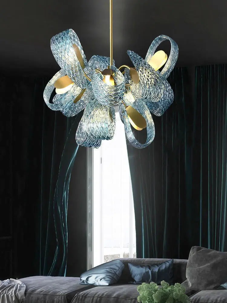 Candelabros de techo con hojas de pavo real para sala de estar, lámpara moderna de lujo de cobre puro para dormitorio, lámpara para comedor, decoración del hogar