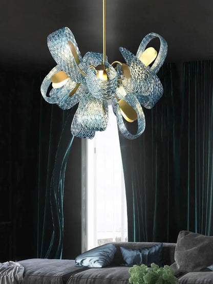 Candelabros de techo con hojas de pavo real para sala de estar, lámpara moderna de lujo de cobre puro para dormitorio, lámpara para comedor, decoración del hogar