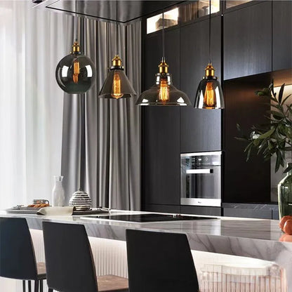 Nordic American Style Industrial Vintage Glass pendent light