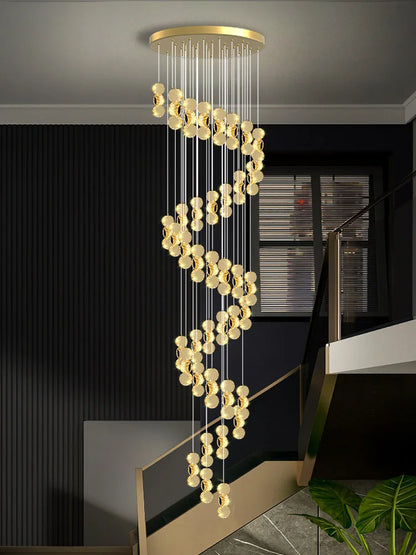 Led Gold Designer Modern Loft Crystal Chandelier