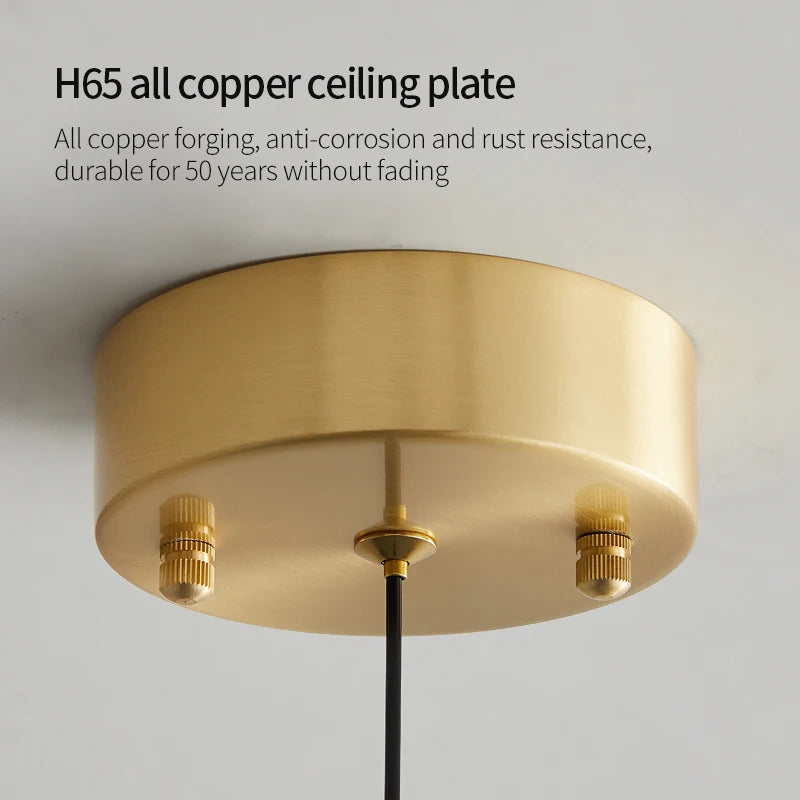 Sphere glass Copper style lighting