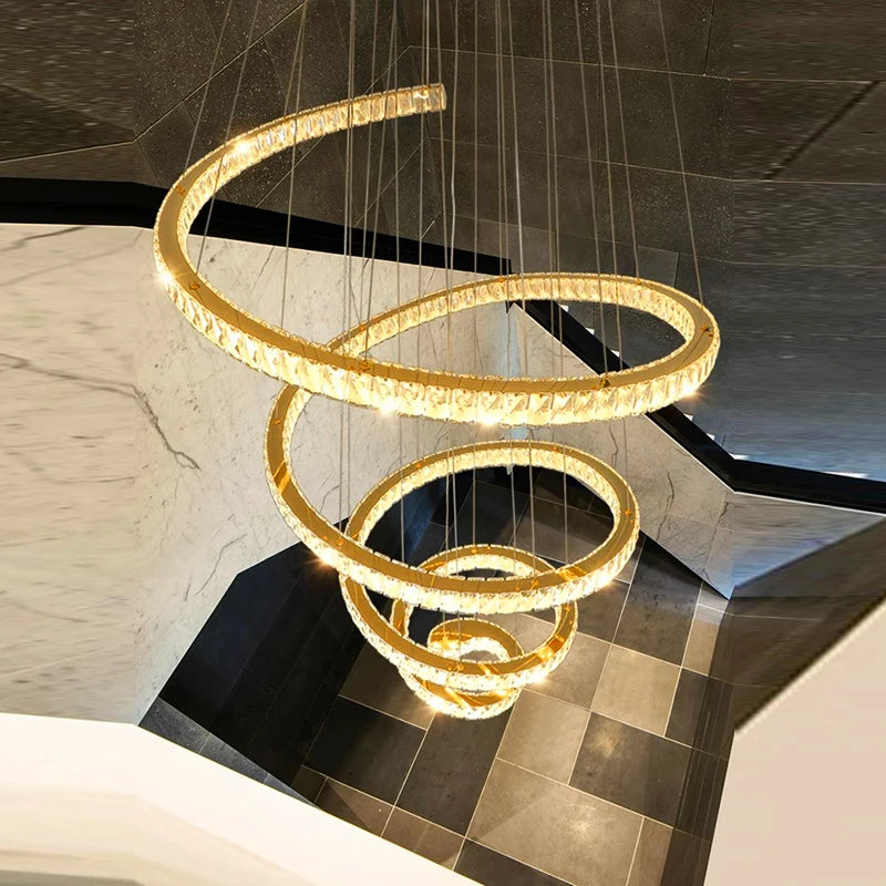 Led swirl Chandeliers