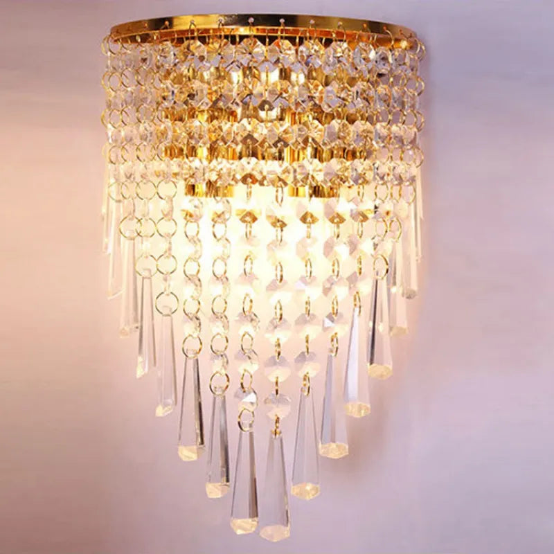 LED Crystal drop sconce