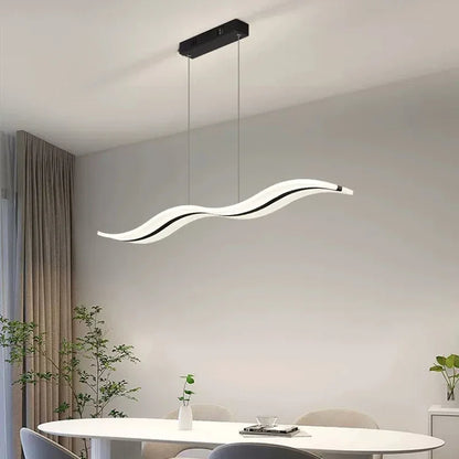 Lámparas colgantes LED modernas, tiras minimalistas, luz colgante para sala de estar, comedor, cocina, lámpara de techo, decoración, iluminación brillante