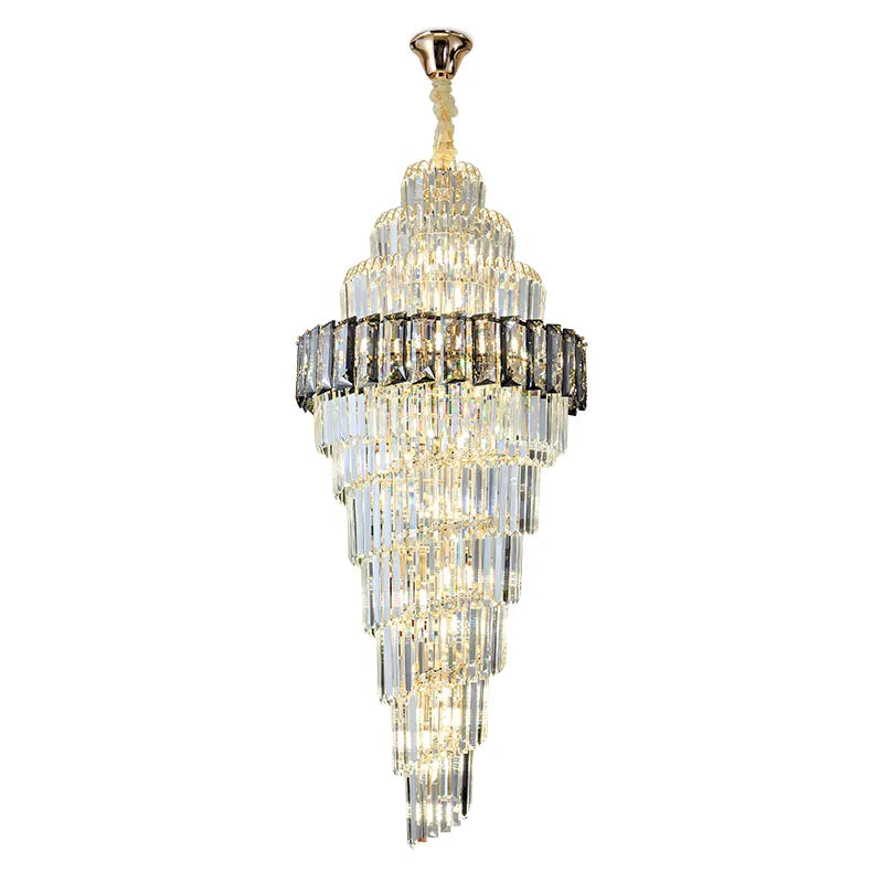 Villa Hollow Long crystal Chandelier
