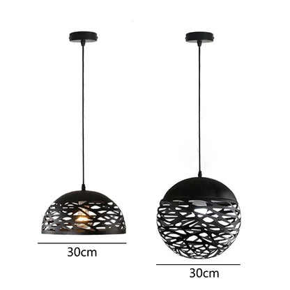 Led metal Hollow contemporary pendent light