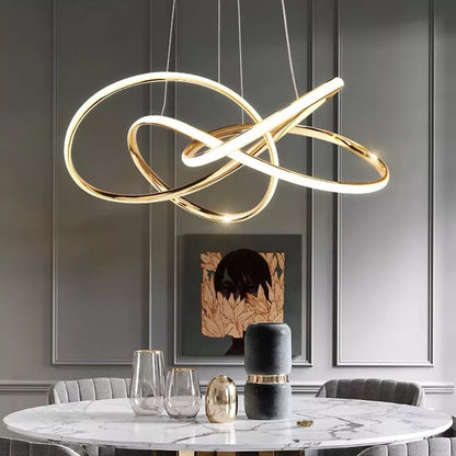 Led Geometric Line Chandelier Lighting